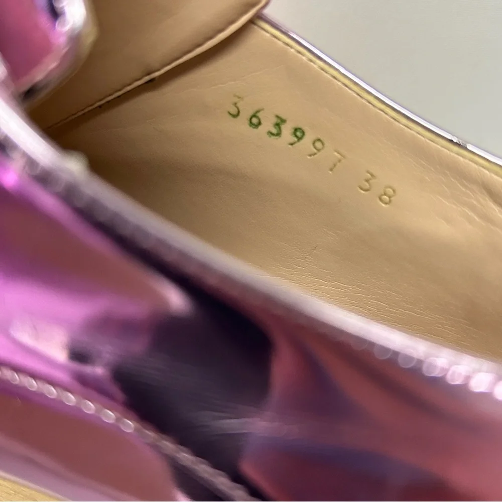 Stella McCartney Elyse Metallic Pink Platform Size 8 / 38 - Picture 11 of 15